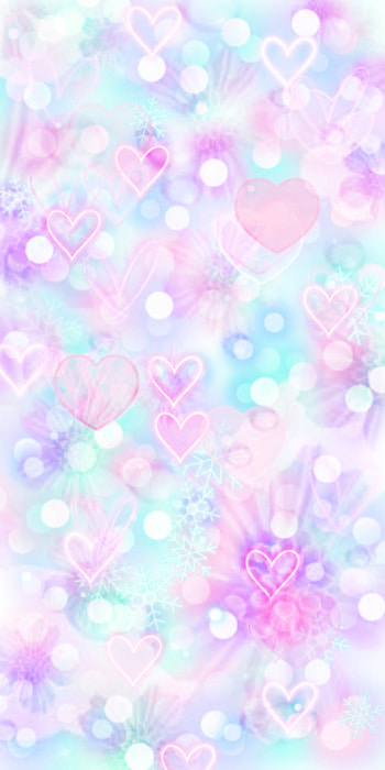 light blue and pink he, aqua, hearts HD phone wallpaper