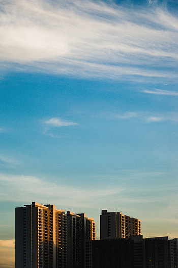 Cities, Sunset, Sky, Architecture, Building, Apartment, Flat HD phone wallpaper