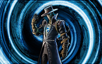 Wrath, blue grunge background, Fortnite, vortex, Fortnite characters, Wrath Skin, Fortnite Battle Royale, Wrath Fortnite HD wallpaper