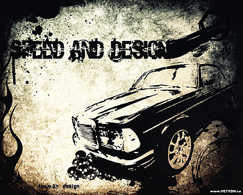 speed&design, black n white, car HD wallpaper