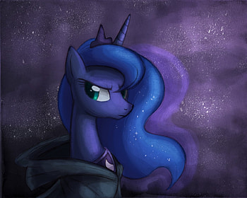 Painted Luna, Cartoon, Alicorn, Luna, My Little Pony, Princess Luna, Painting, Friendship is Magic HD wallpaper