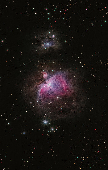 Cosmos, pink clouds, stars, space HD phone wallpaper