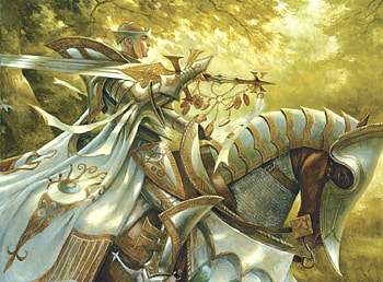 The King's Top Knight, horse, sword, armour, man HD wallpaper