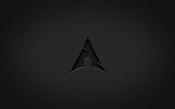 Arch Linux carbon logo, , grunge art, carbon background, creative, Arch Linux black logo, Linux, Arch Linux logo, Arch Linux HD wallpaper