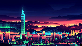 Vaporwave City Night 1440P Resolution , Artist , , and Background, 2560X1440 Cool HD wallpaper