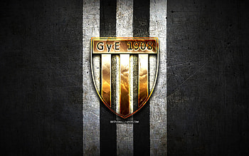 Gimnasia y Esgrima Mendoza FC, golden logo, Primera Nacional, black metal background, football, argentinian football club, Gimnasia y Esgrima Mendoza logo, soccer, CA Gimnasia y Esgrima Mendoza, Argentina, Club Atletico Gimnasia y Esgrima Mendoza HD wallpaper