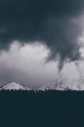Winter, Nature, Mountains, Clouds, Snow, Snow Covered, Snowbound, Mainly Cloudy, Overcast HD phone wallpaper