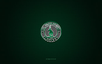 Bohemians Praha 1905, Czech football club, green logo, green carbon fiber background, Czech First League, football, Praha, Czech Republic, Bohemians Praha 1905 logo HD wallpaper