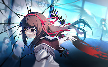 Homura Akemi, darkness, The Puella Magi, protagonist, Mahou Shoujo Madoka Magica, manga, Akemi Homura, artwork, Homura Akemi The Puella Magi HD wallpaper
