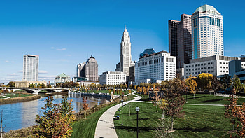 Columbus, Skyline, Travels, Ohio HD wallpaper