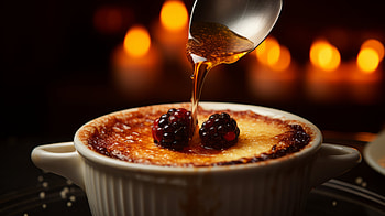 Decadent Crème Brûlée - Gourmet Sweet Treat Background, food, crème brûlée HD wallpaper