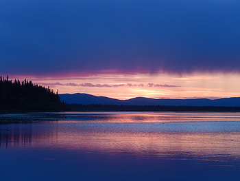 Sunset Dawn Lake Reflection Alaska Denali, sunset, lake, dawn, reflection, nature HD wallpaper
