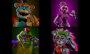 Glamrock Freddy & Roxanne Wolf — FNAF: Security Breach Ultra, Glamrock Freddy (Five Nights at Freddy's), Roxanne Wolf (Five Nights at Freddy's), video game, Five Nights at Freddy's: Security Breach, Five Nights at Freddy's HD wallpaper