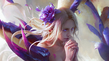 Purple Eyes Fantasy Girl, fantasy-girls, fantasy, artist, artwork, digital-art, artstation HD wallpaper