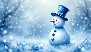 Charming Snowman: A Winter Wonderland, snowman, winter, snow, hat, holiday HD wallpaper