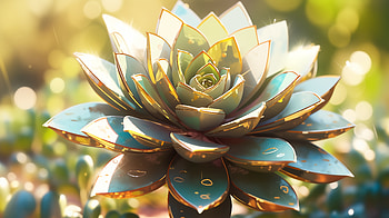 Radiant Succulent, succulent, plant, flower, nature, botanical HD wallpaper
