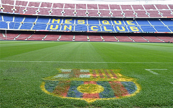 Soccer ground, Camp Nou Stadium HD wallpaper