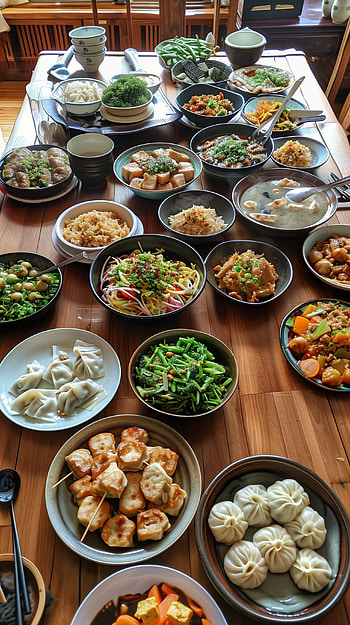 Delicious Dumplings Feast, food HD phone wallpaper