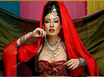 PRETTY LADY, jewerly, colorful, colors, woman, beauty HD wallpaper