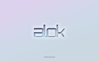 Alok logo, cut out 3d text, white background, Alok 3d logo, Alok emblem, Alok, embossed logo, Alok 3d emblem HD wallpaper