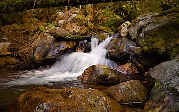 Waterfall, nature, rocks, water HD wallpaper