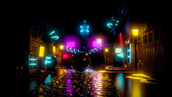 Shine, Multicolored, Motley, 3D, Brilliance, Neon, Ball, Space HD wallpaper