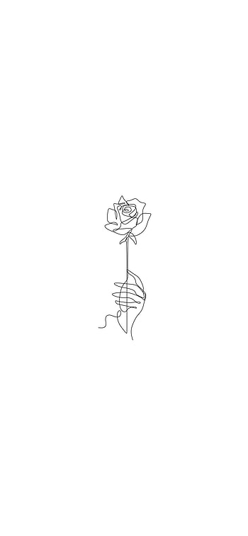 The Rose, art, minimal, plant HD phone wallpaper