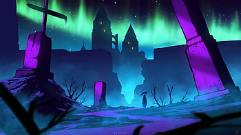 Grims Cemetery , grim-reaper, skull, artist, artwork, digital-art, artstation HD wallpaper