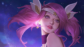 Star Guardian Lux Fan Art, Lux (League Of Legends), video game, League Of Legends HD wallpaper