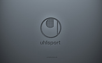Uhlsport logo, gray creative background, Uhlsport emblem, gray paper texture, Uhlsport, gray background, Uhlsport 3d logo HD wallpaper