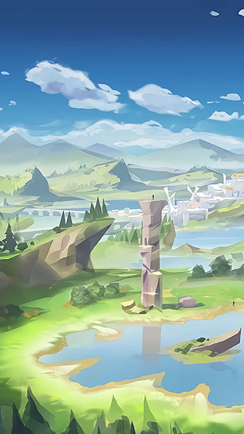 Genshin Impact, PlayStation universe, Artistic , Fantastic world design HD phone wallpaper