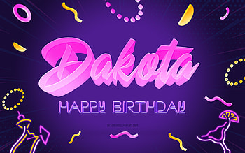 Happy Birtay Dakota, , Purple Party Background, Dakota, creative art, Happy Dakota birtay, Dakota name, Dakota Birtay, Birtay Party Background HD wallpaper