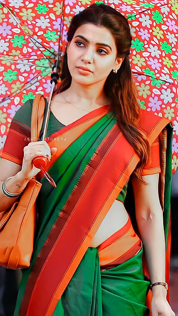 Samantha Akkineni, telugu actress, saree beauty HD phone wallpaper