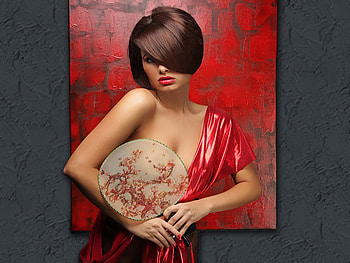 beauty, range, red, woman, female, nice HD wallpaper