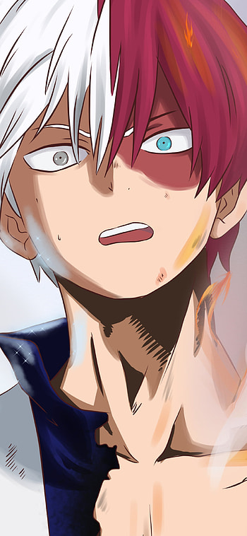 Shoto Todoroki Bold Flame & Ice | My Hero Academia , Shoto Todoroki, Anime, My Hero Academia HD phone wallpaper