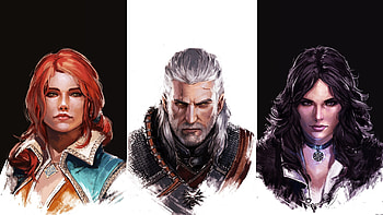 The Witcher, Triss Merigold, Geralt Of Rivia, Yennefer Of Vengerberg, The Witcher 3: Wild Hunt, Video Games / and Mobile Backgrounds HD wallpaper