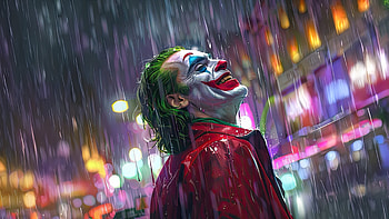 Joker Rain Of Madness And Laughter, joker, supervillain, superheroes, ai, artwork, digital-art HD wallpaper