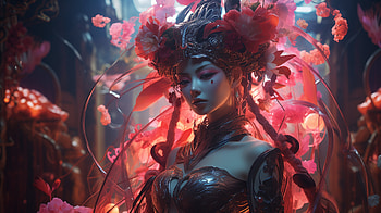 Warrior Geisha, geisha, fantasy, AI Art HD wallpaper