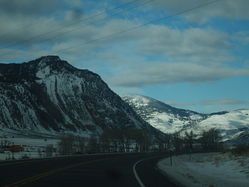 Devil's Slide, road, legend, snow, mountain HD wallpaper