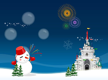 Holidays, Salute, Fir-Trees, Snowman, Lock, Christmas, Holiday HD wallpaper