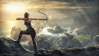 Tomb Raider 2013, Action-packed gameplay, Iconic game moments, Lara Croft's journey HD wallpaper