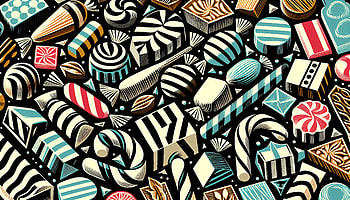 Candy Delight - Colorful Sweets, candy, sweets, colorful, pattern, illustration HD wallpaper