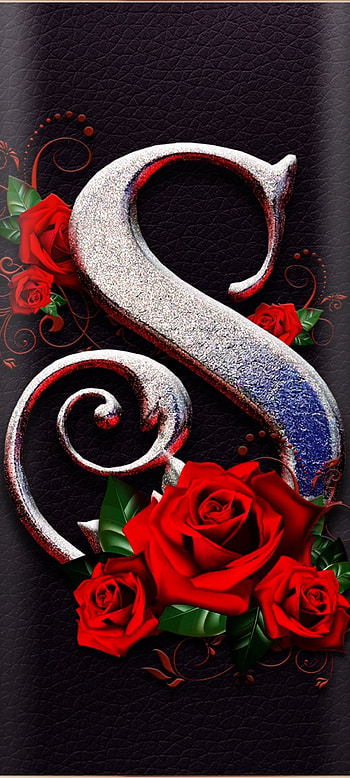 S Rose, hybrid tea rose, red, beautiful, latter, , alphabet S, flower HD phone wallpaper