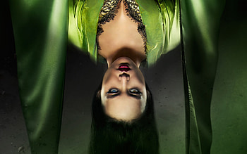 Ko Shibasaki as Mika, asian, girl, actress, woman, witch, Ko Shibasaki, fantasy, Mika, green, movie, 47 Ronin HD wallpaper