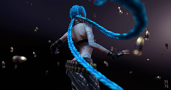 Jinx League Of Legends Blue Hair, jinx-league-of-legends, league-of-legends, games, anime HD wallpaper
