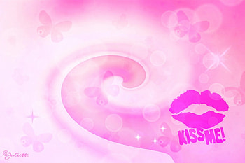 kiss me in pink, sweet, pink, love, cute, lovely HD wallpaper