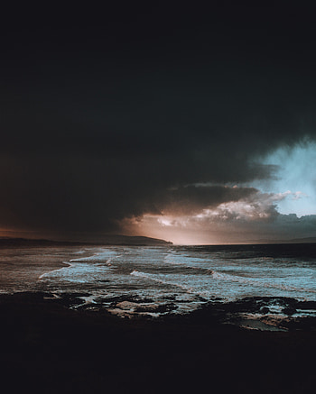 Nature, Sky, Sea, Overcast, Mainly Cloudy, Surf HD phone wallpaper