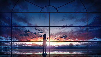 Anime Girl Standing Between Dreams And Heart, anime-girl, anime, artist, artwork, digital-art HD wallpaper