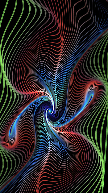 Fractal, colorful, lines, swirling HD phone wallpaper