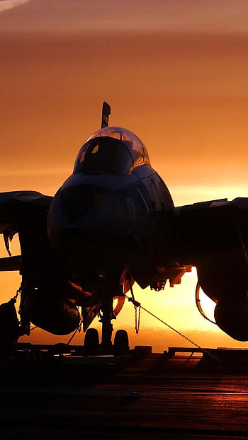 Top Gun, Airplane, Sunset Background HD phone wallpaper